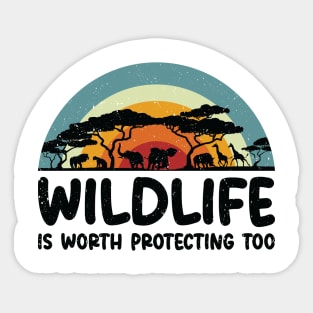 World Wildlife Day Animal Protection Wildlife Conservation Sticker